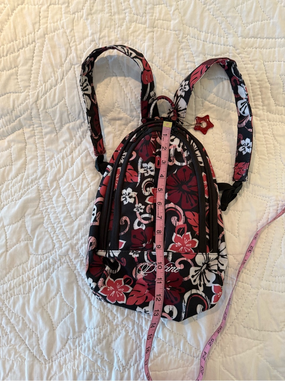 Dakine Black and Red Floral Mini Backpack - Picture 9 of 10